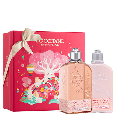 L'occitane Christmas Cherry Blossom Duo Set,L'occitane Cherry Blossom,L'Occitane Holiday set 2019,
